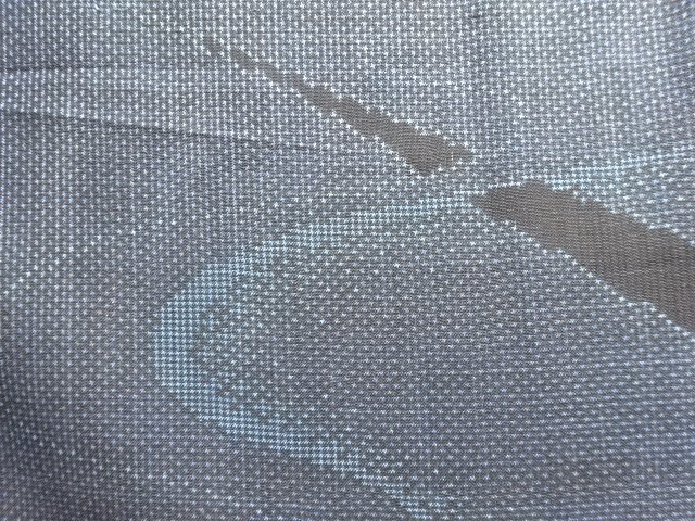 JAPANESE KIMONO / ANTIQUE FLOWING WATER PATTERN WOVEN DORO OSHIMA TSUM